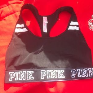 Pink sport bra